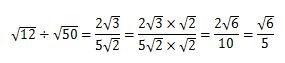 平方根のわりざんの問題の答え6
