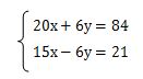 連立1次方程式加減法の問題4の解き方（xを求める）
