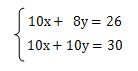 連立1次方程式加減法の問題2の解き方（yを求める）