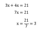 1次方程式の問題2の解き方と答え