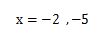 2次方程式を解の公式を使って解く問題4の答え