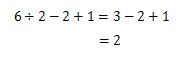 四則計算のルールの問題7の答え