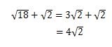 平方根のたしざんの計算2の答え