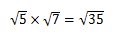 平方根のかけざんの計算1（普通にかけあわせる）