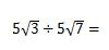 平方根のわりざんの計算2