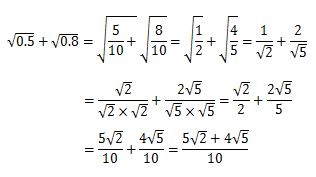 平方根のたしざんの問題の答え8