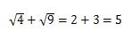 平方根のたしざんの問題の答え3