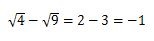 平方根のひきざんの問題の答え3