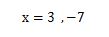 2次方程式を解の公式を使って解く問題5の答え