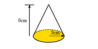 円錐の図形の体積の計算