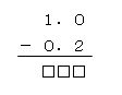 小数の引き算の問題2