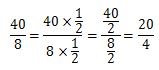 分数を約分する計算2の途中式